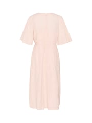 Soaked in Luxury Pink 100% Cotton SLJoella Short Sleeve Midi Dress - Image 2 of 2
