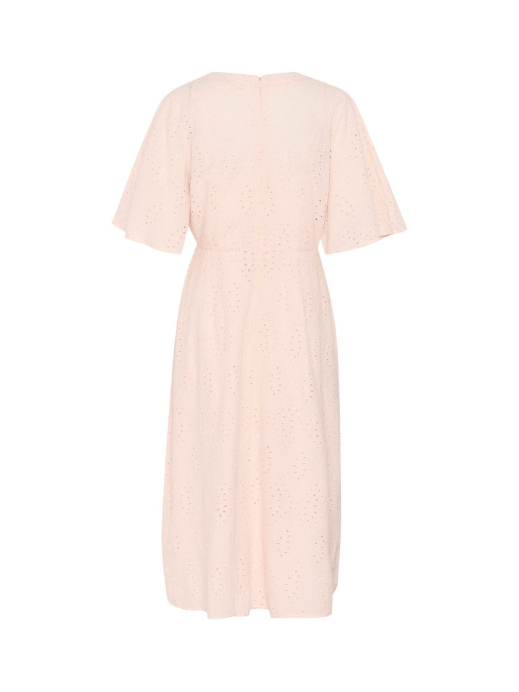 Soaked in Luxury Pink 100% Cotton SLJoella Short Sleeve Midi Dress - Image 2 of 2