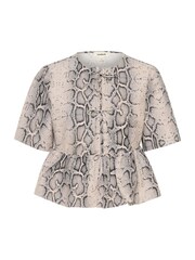 Soaked in Luxury Grey SLXala Snake Print Blouse - Image 1 of 2