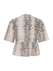 Soaked in Luxury Grey SLXala Snake Print Blouse - Image 2 of 2