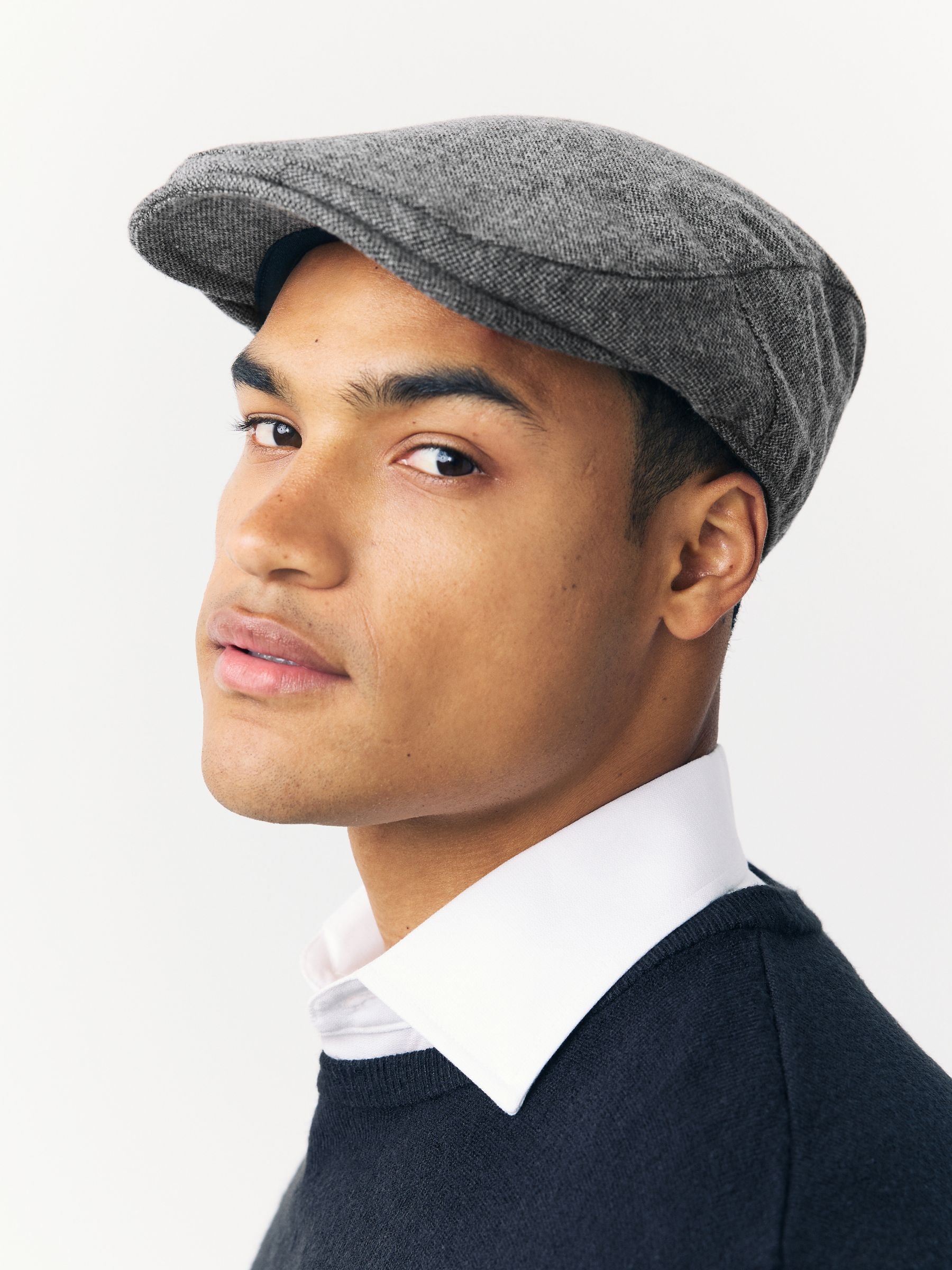 Buy Charcoal Herringbone Flat Cap from Next South Africa