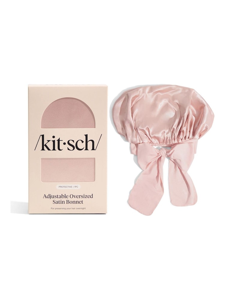 Kitsch Adjustable Oversized Satin Hair Bonnet - Image 1 of 4 Kitsch Adjustable Oversized Satin Hair Bonnet - Image 1 of 4