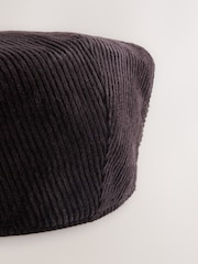Chocolate Brown Cord Flat Cap - Image 2 of 3