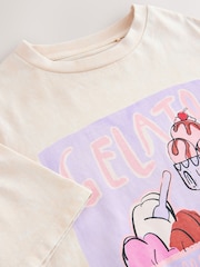 Gelato Ecru White Oversized Graphic Print T-Shirt (3-16yrs) - Image 7 of 7