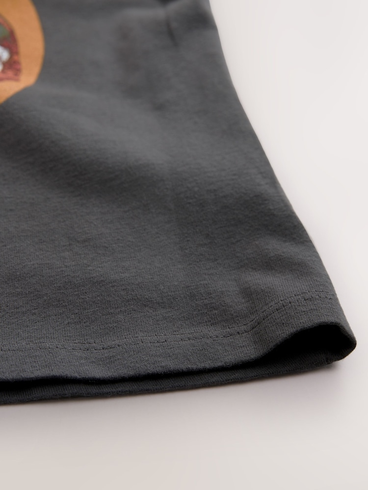 Charcoal Grey Tomato - Oversized Graphic Print T-Shirt (3-16yrs) - صورة 5 من 5