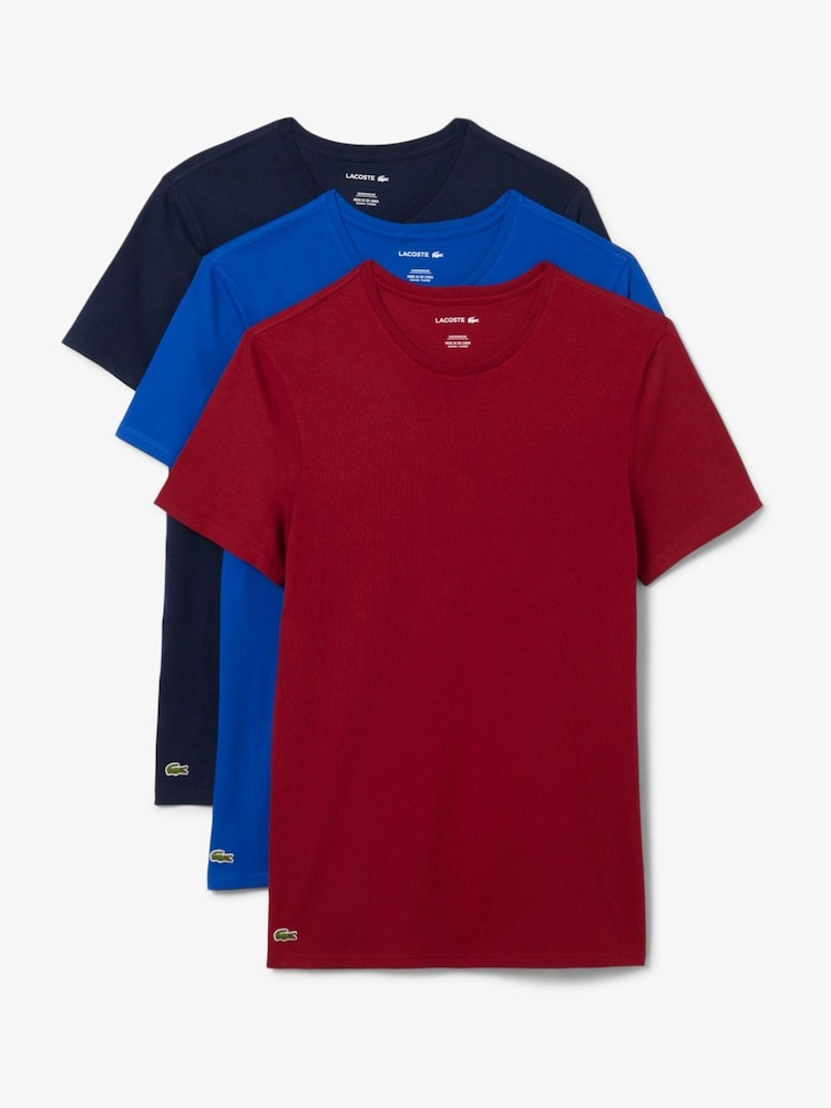 Lacoste Multi 3 Pack T Shirts - Image 1 of 7 Lacoste Multi 3 Pack T Shirts - Image 1 of 7