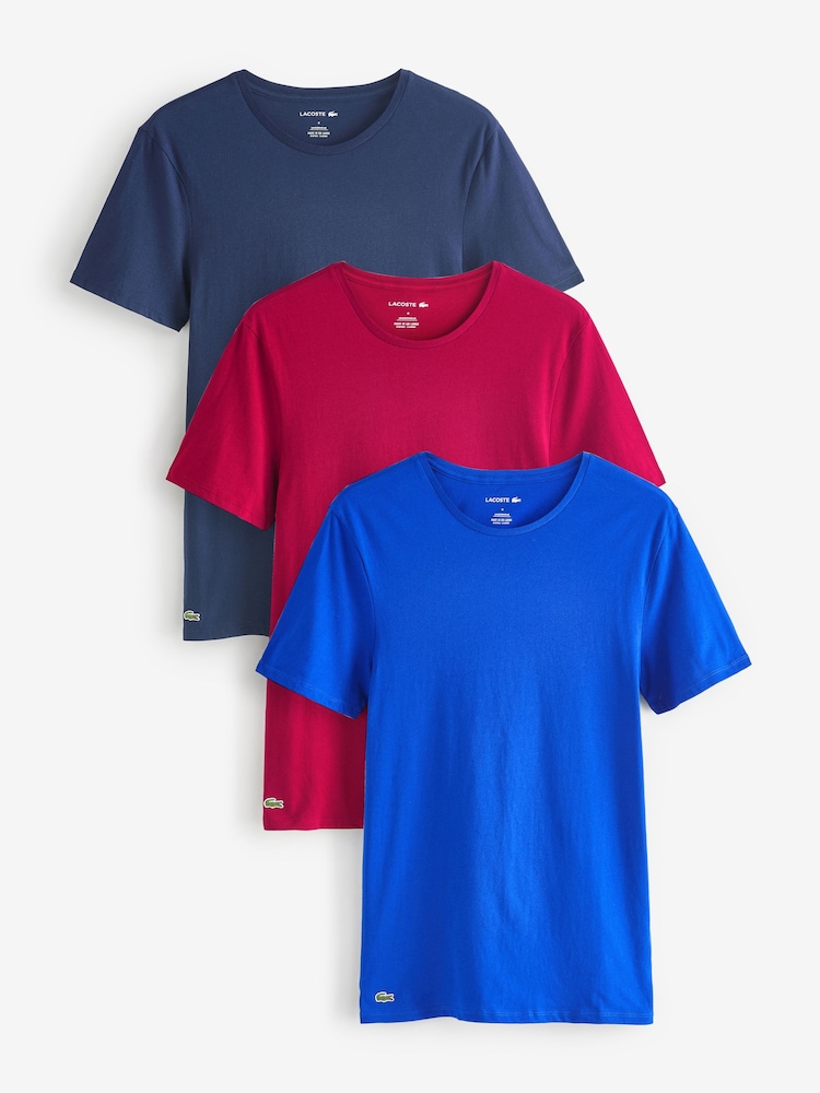 Lacoste Multi 3 Pack T Shirts - Image 2 of 7 Lacoste Multi 3 Pack T Shirts - Image 2 of 7