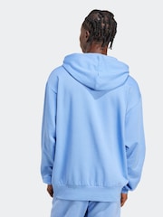 adidas Blue Dark Essentials Feelcozy Fleece Hoodie - Image 2 of 7