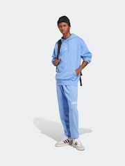 adidas Blue Dark Essentials Feelcozy Fleece Hoodie - Image 6 of 7