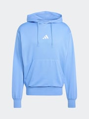 adidas Blue Dark Essentials Feelcozy Fleece Hoodie - Image 7 of 7