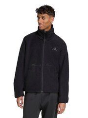 adidas Black City Tech High Pile Fleece Full-Zip Jacket - Image 9 of 17