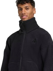 adidas Black City Tech High Pile Fleece Full-Zip Jacket - Image 12 of 17
