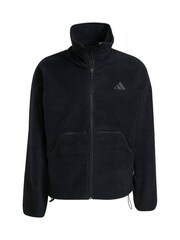 adidas Black City Tech High Pile Fleece Full-Zip Jacket - Image 16 of 17