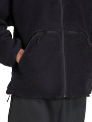 adidas Black City Tech High Pile Fleece Full-Zip Jacket - Image 17 of 17