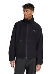 adidas Black City Tech High Pile Fleece Full-Zip Jacket - Image 4 of 17