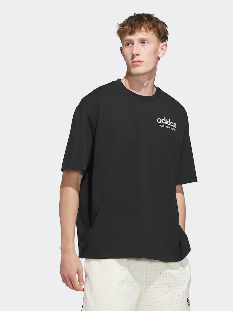 adidas Black adidas adidas Sport Design GFX T-Shirt - Image 1 of 7