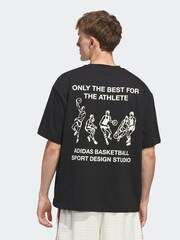 adidas Black adidas adidas Sport Design GFX T-Shirt - Image 2 of 7