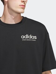 adidas Black adidas adidas Sport Design GFX T-Shirt - Image 3 of 7
