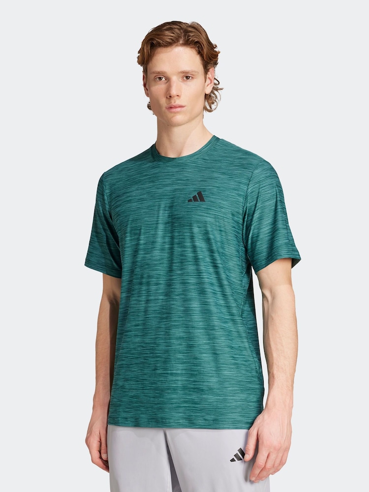 adidas Green Train Essentials Stretch Training T-Shirt - Image 1 of 6 adidas Green Train Essentials Stretch Training T-Shirt - Image 1 of 6
