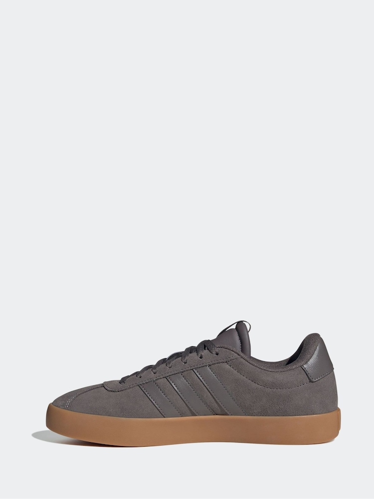adidas Dark Brown VL Court Trainers - Image 2 of 9