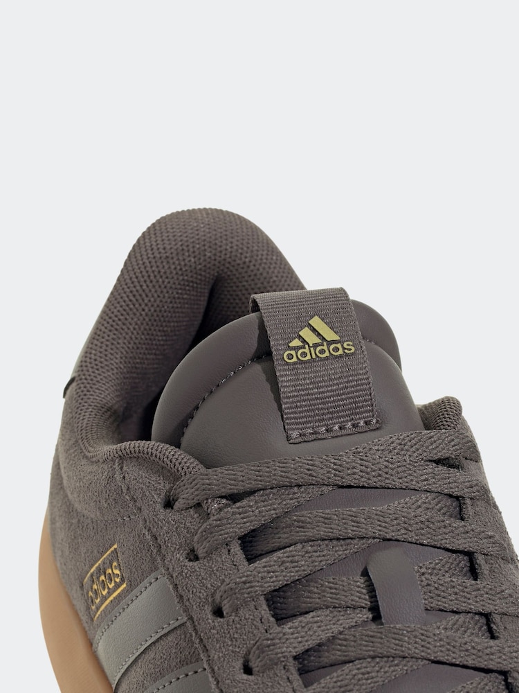 adidas Dark Brown VL Court Trainers - Image 9 of 9