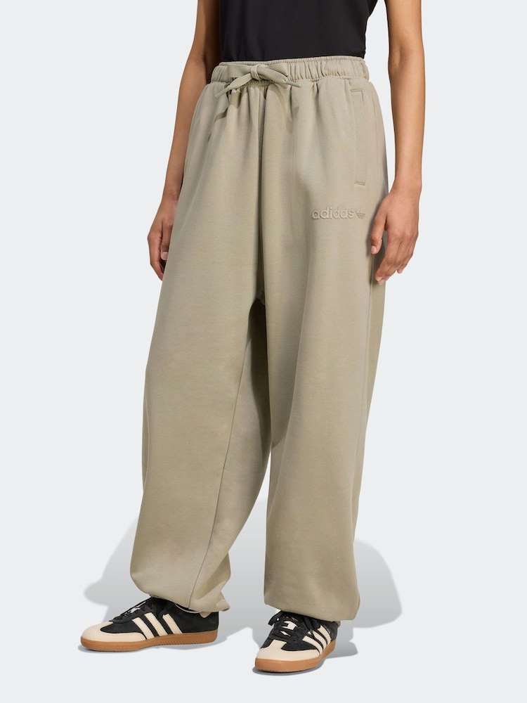 adidas Originals Green Essentials Linear Loose Cuffed Joggers - Image 1 of 5