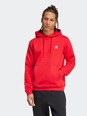 adidas Originals Red Trefoil Essentials Hoodie - Image 1 of 7
