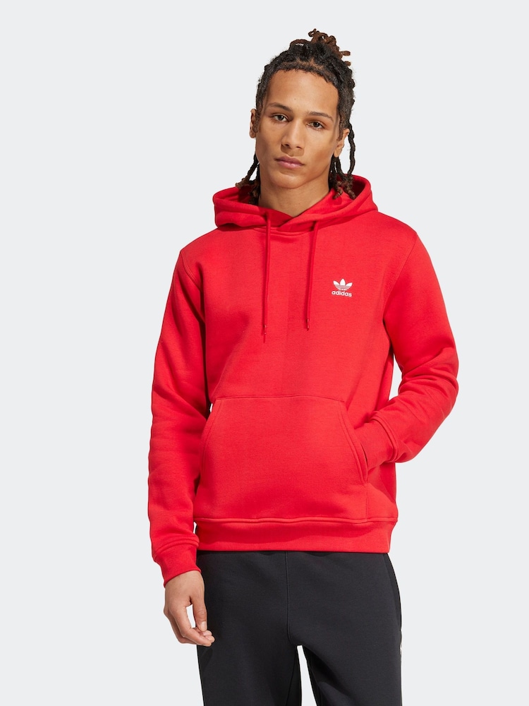 adidas Originals Red Trefoil Essentials Hoodie - Image 1 of 7 adidas Originals Red Trefoil Essentials Hoodie - Image 1 of 7
