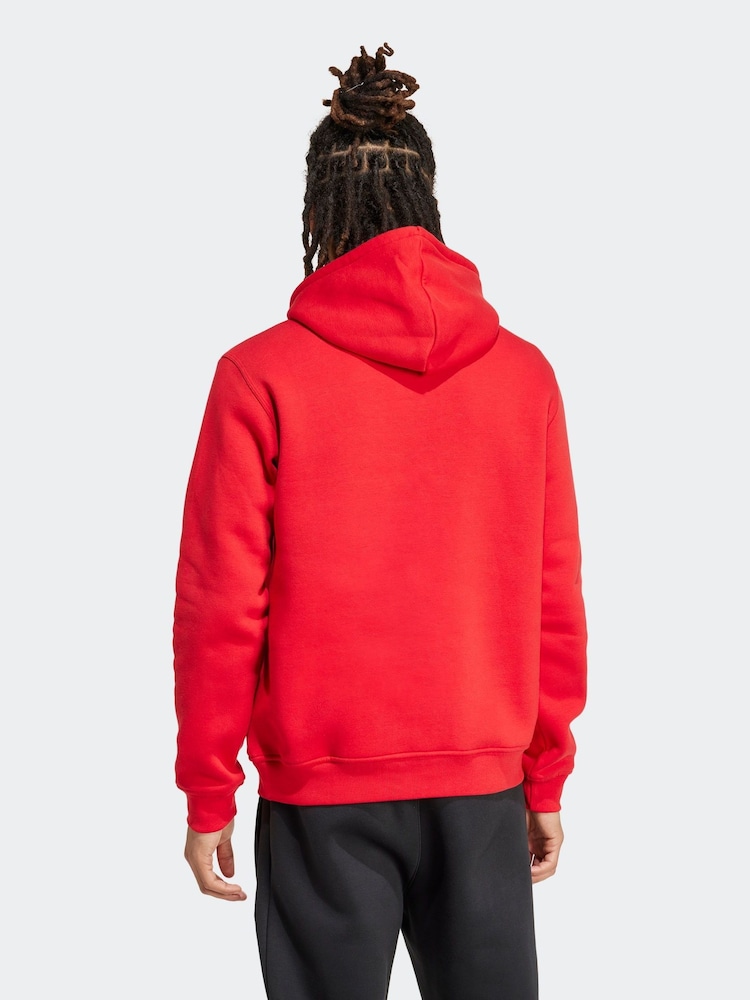 adidas Originals Red Trefoil Essentials Hoodie - Image 2 of 7 adidas Originals Red Trefoil Essentials Hoodie - Image 2 of 7
