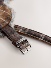 Brown Check Trapper Hat - Image 5 of 6