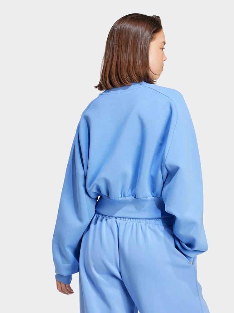 adidas Blue ALL SZN Soft Lux Loose Sweatshirt - Image 2 of 6