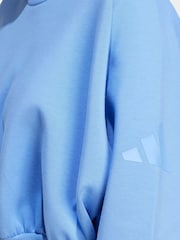 adidas Blue ALL SZN Soft Lux Loose Sweatshirt - Image 4 of 6