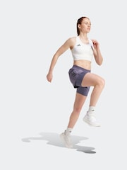 adidas Purple Light Own The Run 3 Stripe Shorts - Image 3 of 6