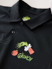 Black The Grinch Christmas Polo Shirt - Image 5 of 10