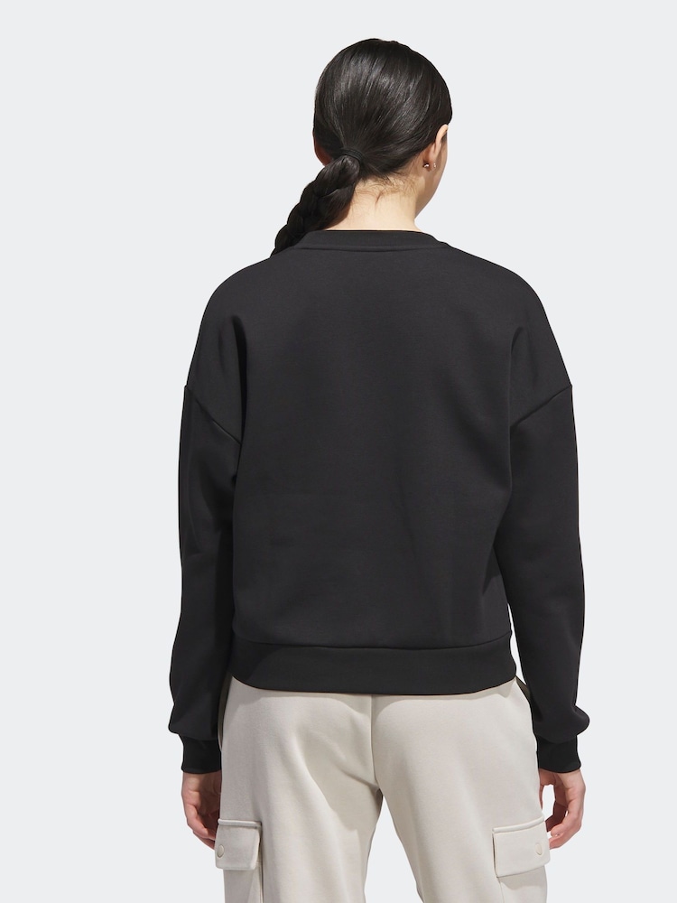 adidas Black Coquette Pearls Graphic Sweatshirt - Image 2 of 6