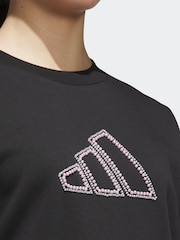 adidas Black Coquette Pearls Graphic Sweatshirt - Image 4 of 6