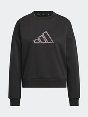 adidas Black Coquette Pearls Graphic Sweatshirt - Image 6 of 6