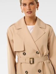Forever New Cream Rhea Petite Water Resistant Trench Coat - Image 5 of 5