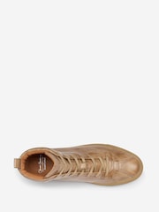 Oliver Sweeney Cream Hand Finished Calf Leather Retro Trainers - Image 4 of 5