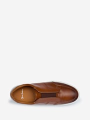 Oliver Sweeney Antiqued Calf Leather Cupsole Trainers - Image 4 of 5