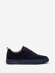Oliver Sweeney Blue Calf Suede Retro Trainers - Image 1 of 5