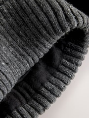 Black / Charcoal Grey Thinsulate Beanie Hats 2 Pack - Image 3 of 4