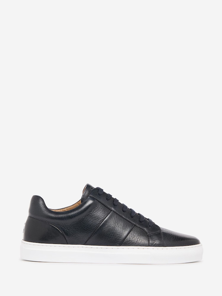 Oliver Sweeney Blue Milled Leather Cupsole Trainers - Image 1 of 5 Oliver Sweeney Blue Milled Leather Cupsole Trainers - Image 1 of 5