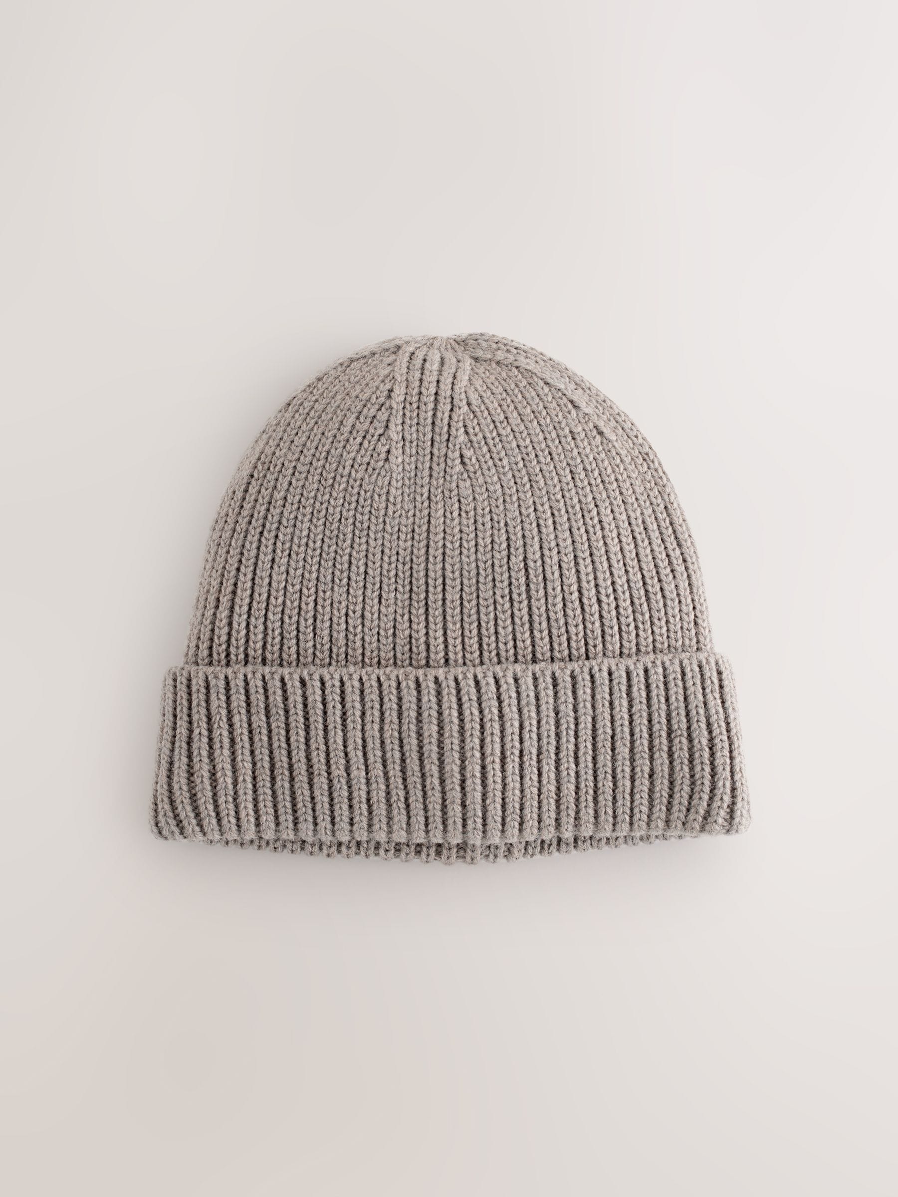 Buy Neutral Brown Beanie Hat from Next USA