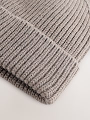 Neutral Brown Beanie Hat - Image 3 of 3