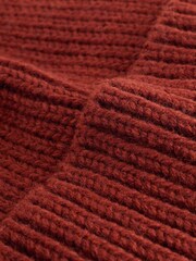 Rust Brown Beanie Hat - Image 2 of 3