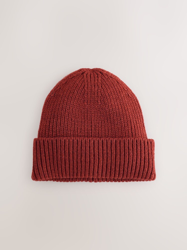 Rust Brown Beanie Hat - Image 3 of 3