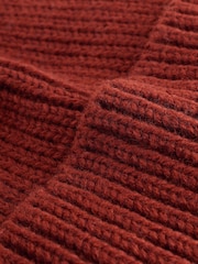 Rust Brown Beanie Hat - Image 6 of 6