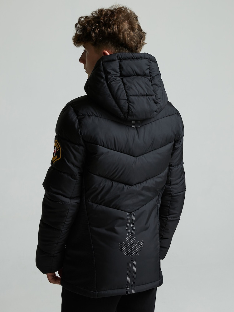 Zavetti Canada Junior Fallori Hybrid Puffer Black Jacket - Image 2 of 5 Zavetti Canada Junior Fallori Hybrid Puffer Black Jacket - Image 2 of 5