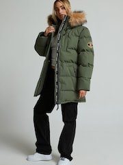 Zavetti Canada Womens Green Goshawa Puffer Parka Jacket - Image 2 of 6